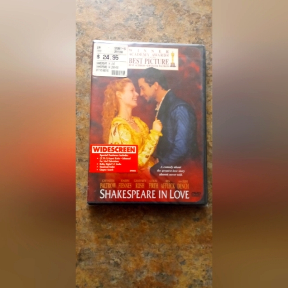 Shakespeare in Love DVD - Red Cover